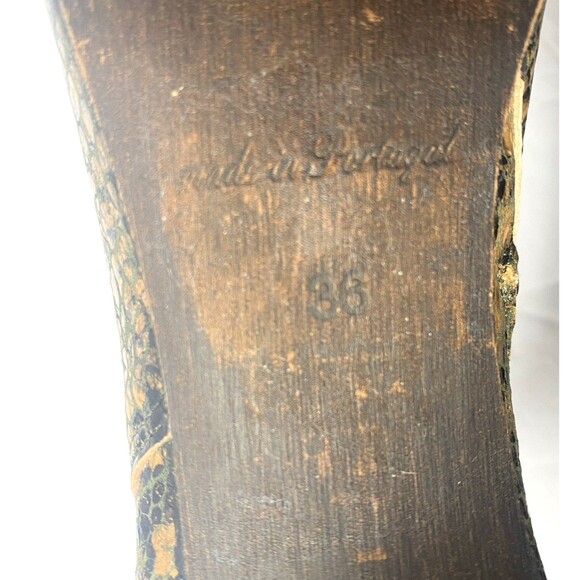 Free People Snakeskin Print Ankle Boots Zip Heels Size 36 US 6 Mobwife - Picture 5 of 16